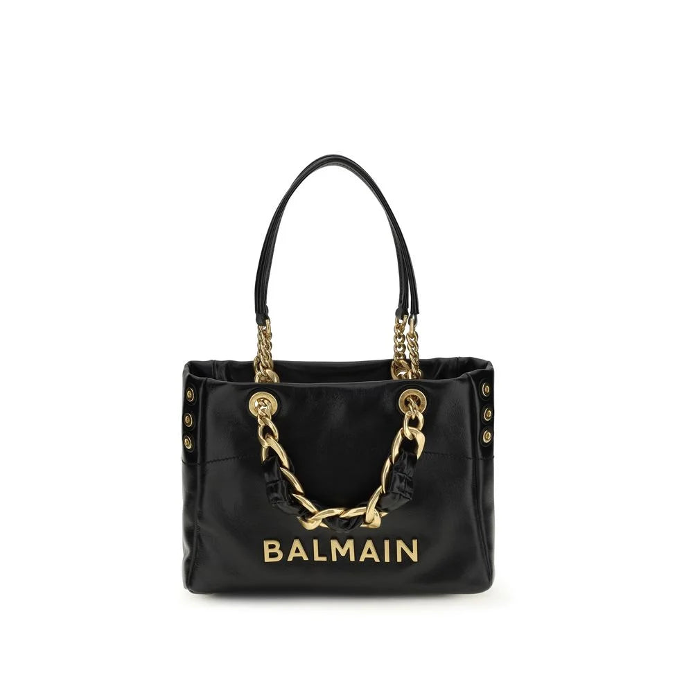 Balmain Black Calf Leather Bos Taurus Handbag