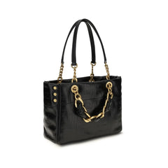 Balmain Black Calf Leather Bos Taurus Shoulder Bag