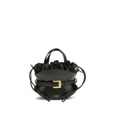 Sac bandoulière Balmain en cuir de veau noir Bos Taurus