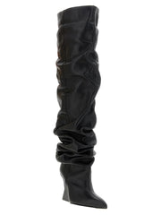 Balmain Black Calfskin Over The Knee