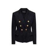 Balmain Black Cotton Blazer - 36