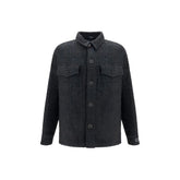 Balmain Black Cotton Full-Length Jacket
