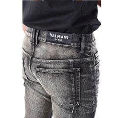 Balmain Black Cotton Skinny Jeans - W33