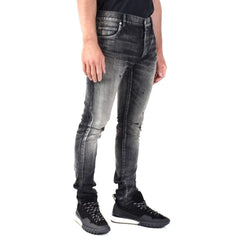 Balmain Black Cotton Skinny Jeans - W33