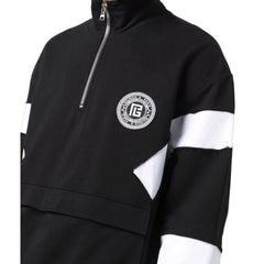 Balmain Black Cotton Sweatshirt
