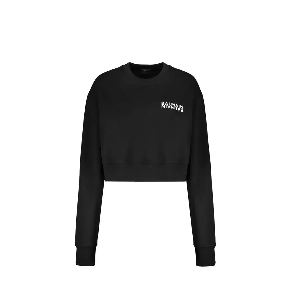 Balmain Sweatshirt noir en coton
