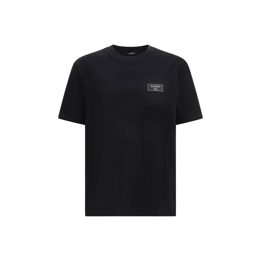 Balmain Black Cotton T-Shirt