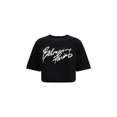 Balmain Black Cotton T-Shirt