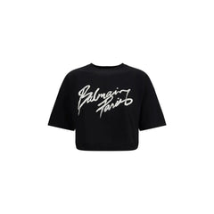 Balmain Black Cotton T-Shirt