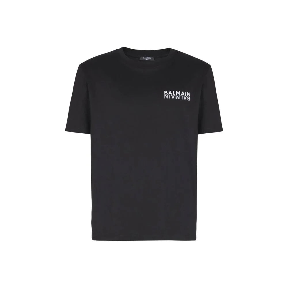 T-shirt en coton noir Balmain