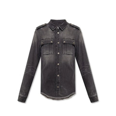 Balmain Black Denim Shirt
