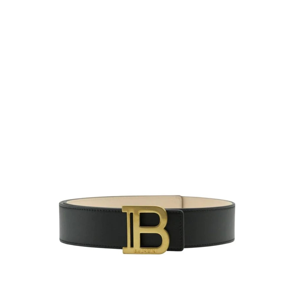 Balmain Black Leather Regular Belt - 85 cm / 34 Inches