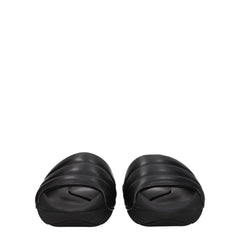 Balmain Black Leather Slippers Sandals - EU40/US7