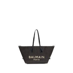 Balmain Black Raffia Shoulder Bag
