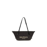 Balmain Black Raffia Shoulder Bag