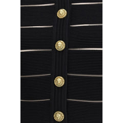 Balmain Black Viscose Cardigan