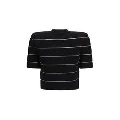 Balmain Black Viscose Cardigan