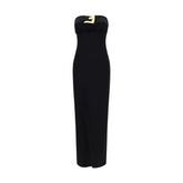 Rochie cocktail Balmain neagră din viscoză - IT36 | XS