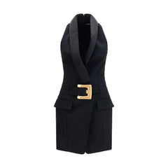 Balmain Black Wool Oves Aries Casual Dress - 34 | XXS