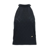 Balmain Svart Ull Oves Aries Ärmlös T-Shirt
