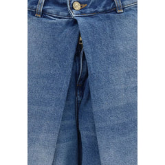 Balmain Blue Cotton Relaxed Fit Jeans