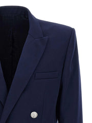 Balmain Blue Virgin Wool Blazer - IT50 | L
