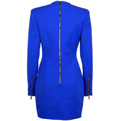 Balmain Blue Wool Dress - IT40|S - Dresses