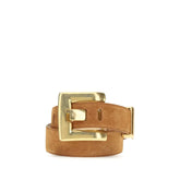 Balmain Brown Calf Leather Bos Taurus Regular Belt - 85 cm / 34 Inches