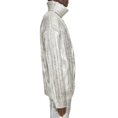 Balmain Brown Wool Men Turtleneck Sweater - Sweaters