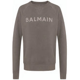 Balmain Gray Cotton Men Sweater - M - Sweatshirts
