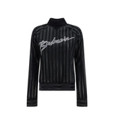 Balmain High-Neck Logo Sweater - Sweaters