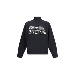 Balmain Leopard Print High-neck Sweatshirt - Sweatshirts