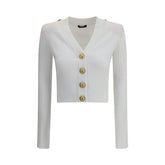 Balmain Ribbed and braided Cardigan - Cardigans
