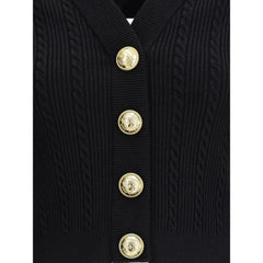 Balmain Ribbed and braided Cardigan - Cardigans