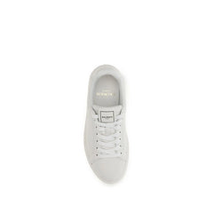 Balmain White Calf Leather Bos Taurus Athletic Sneakers