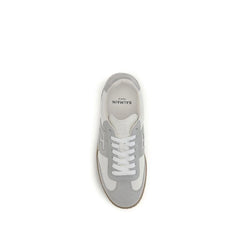 Balmain White Calf Leather Bos Taurus Athletic Sneakers