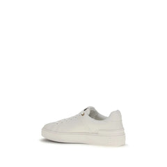 Balmain White Calf Leather Bos Taurus Low Top Sneakers - Sneakers