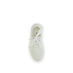 Balmain White Calf Leather Bos Taurus Low Top Sneakers