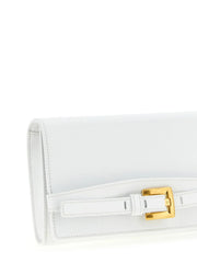 Balmain White Calfskin Cardholder