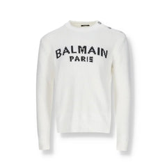 Balmain White Cotton Sweatshirt - L