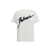 Balmain White Cotton T-Shirt