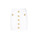 Balmain White Polyester Mini Skirt - 38
