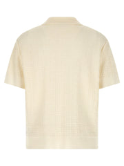 Balmain White Wool Polo Shirt