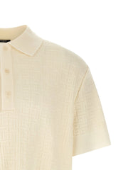 Balmain White Wool Polo Shirt