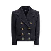 Balmain Wool Double-breasted Coat - Overcoats