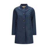 Barbour Blue Polyester Trench Coat