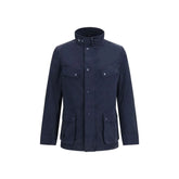 Barbour International Blue Cotton Full-Length Jacket - Coats & Jackets