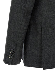 BARENA Gray Virgin Wool Blazer