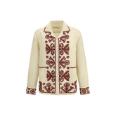 Baziszt Beige Skjorte med Hamptermotiv - L