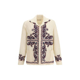 Baziszt Beige Silk Pattern Shirt